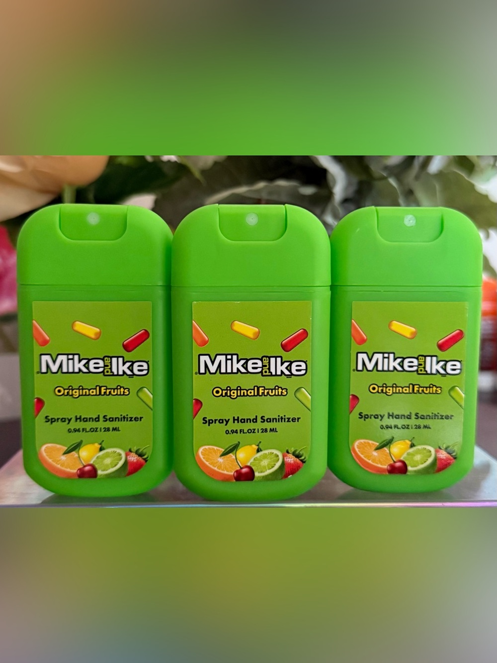🆕🍡 MIKE AND IKE SCENTED LIMITED EDITION 3-PIECE HAND SANITIZER SET. BRAND NEW.